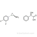 Benzenasetik asit, a-hidroksi -, (57187531, aR) -, compd. (1 R, 2S) -2- (3,4-diflorofenil) siklopropanamin (1: 1) CAS 376608-71-8 ile